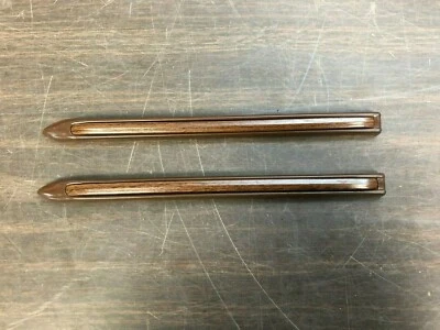 1972 1973 FORD RANCHERO WOODGRAIN METAL TRIM SPEARS PAIR NOS 420  - Image 1 of 4