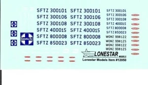 HO 1:87 Lonestar # 12050 Decal Set for Flatbed Sante Fe (ATSF) & BN RR - Picture 1 of 1