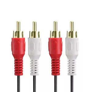 3FT 2 RCA Male to 2 RCA Male Cable Stereo Audio Cable for Home Theater HDTV - Picture 1 of 8