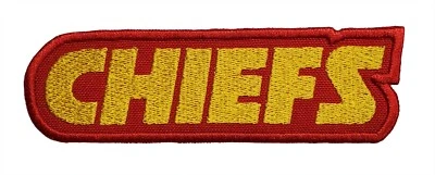 INSPIREME Kansas City Chiefs Super Bowl NFL Football Embroidered Iron on Patch 4" x 1.2"