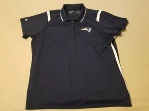Womens Antigua New England Patriots Polo Shirt XL Navy Blue Athletic - Picture 1 of 6