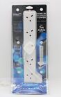 Daewoo Electrical 10 Way Gang Socket White Extension Tower 2M Cable UK Mains Po