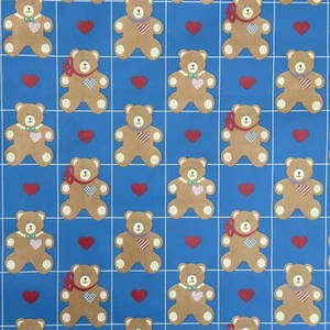 UN FOGLIO 16x22" di carta regalo orsacchiotto vintage di Hallmark Ambassador - Foto 1 di 2