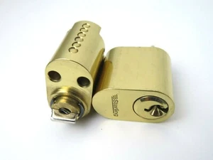 Stirling Skandinavisch Oval Messing poliert 6 Pin Zylinder Doppelset + 6 Schlüssel - Bild 1 von 3