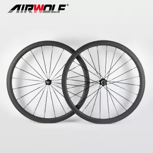 700C 38mm T1000 Carbon Rennrad Laufradsatz Laufräder Fahrrad Räder Drahtreifen - Bild 1 von 11