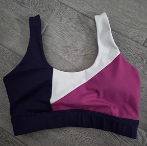 WILO THE LABEL Anthropologie Block Scoop Sports Bra Size Small - Picture 1 of 3