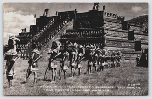 Postcard RPPC Teotihuacan Pyramid High Priests Gods and Warriors Real Photo - Picture 1 of 3