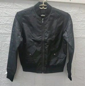 NEW Banana Republic Bomber Jacket Black US Size XSmall  - Picture 1 of 6
