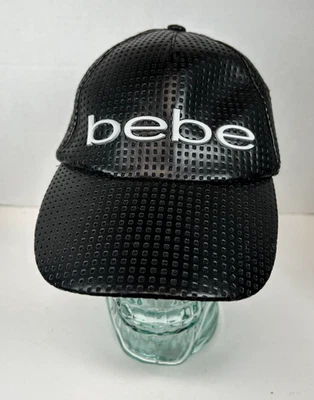 Gorra ajustable con correa de cuero sintético BEBE para mujer, negra - logotipo grande Berkshire Foto 1 de 4