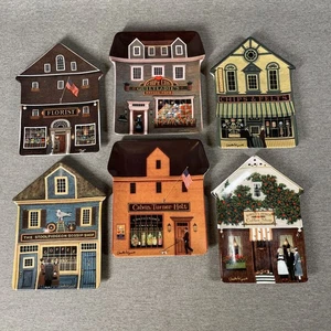 Charles Wysocki Folktown Set of 6 plates Bradford Exchange Numbered EUC - Picture 1 of 15
