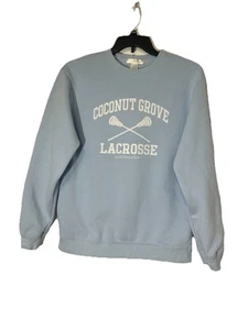 Love Shack Fancy Coconut Grove Lacrosse Crewneck Sweatshirt Blue Women’s Size M - Picture 1 of 10