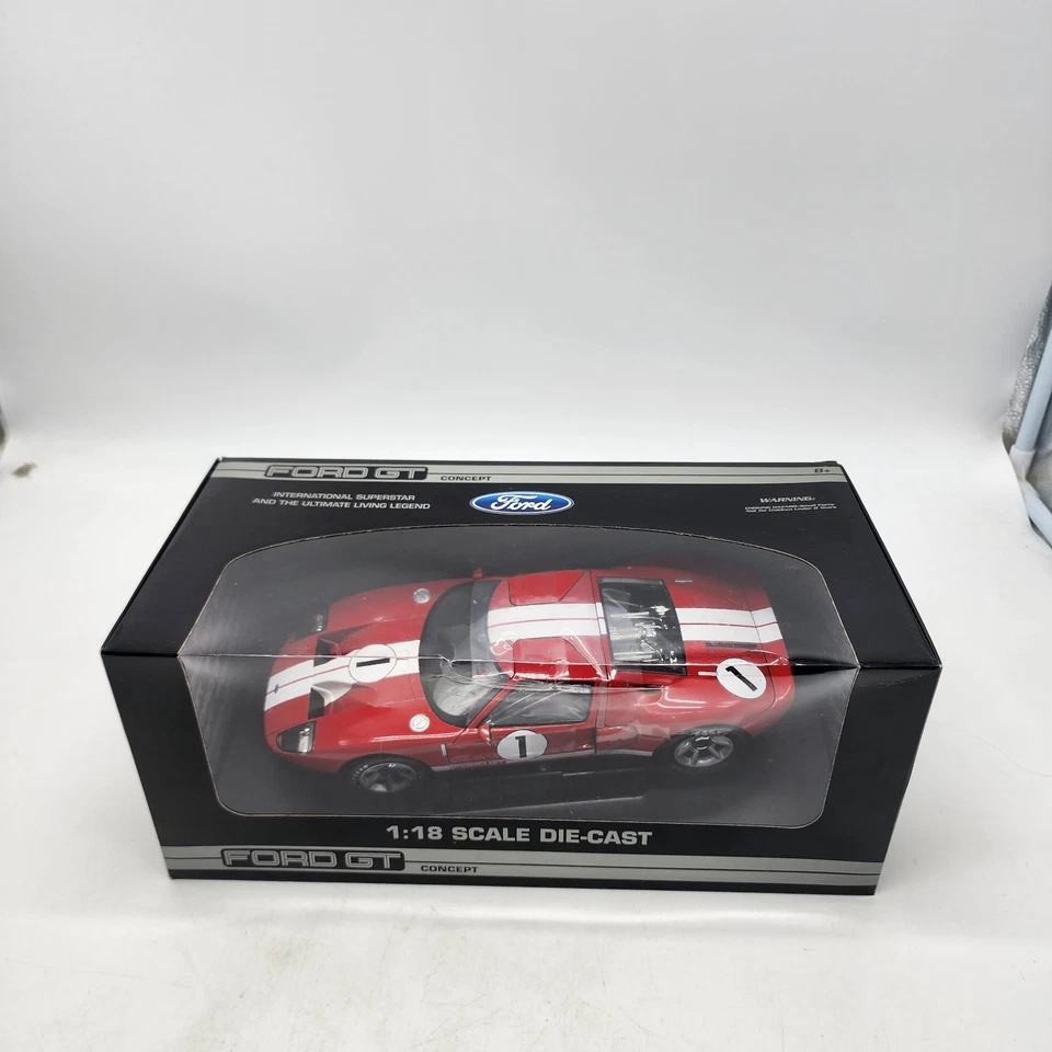 BeanStalk Group Ford GT Concept Car #1 Red/White 1:18 Diecast *READ DESCRIPTION* - Image 1 of 4