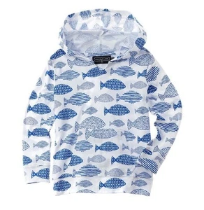 Duffield Lane Lightweight 100% cotton Fish Hoodie size 6/7 - Picture 1 of 8