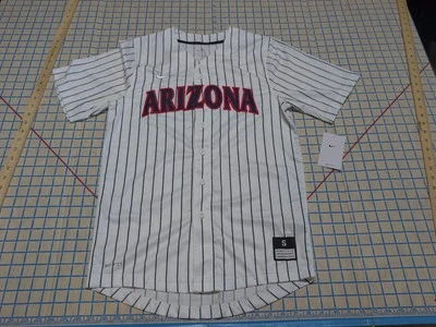 NCAA Arizona Wildcats Nike Pinstripe Full Button Baseball Jersey White-navy~5 - Image 1 of 4