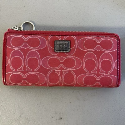 Coach Poppy Signature Wallet Red  - Image 1 of 4