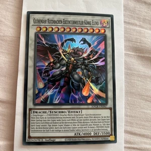 Yu-Gi-Oh! Glühender Rotdrachen Erzunterweltler König Elend Super Rare SDCK-DE047 - Bild 1 von 2