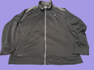 Chaqueta de Pista Russell Dri-Power 360 XL 46-48 Tejida Cremallera Completa Negra Gris - Imagen 1 de 5