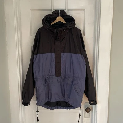 VTG REI Anorak Gore-Tex Smock Pullover Ripstop Rain Jacket Mens Large Distressed - Изображение 1 из 4