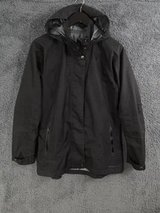 Merrell Jacket Mens Small Black Rain coat Waterproof Hood Outdoor Walking Hiking - Picture 1 of 12