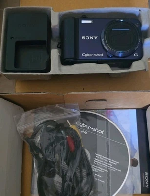 Sony Cyber-shot DSC-H70 Blue Original Box Accessories Battery Charger Used Once - Image 1 of 4