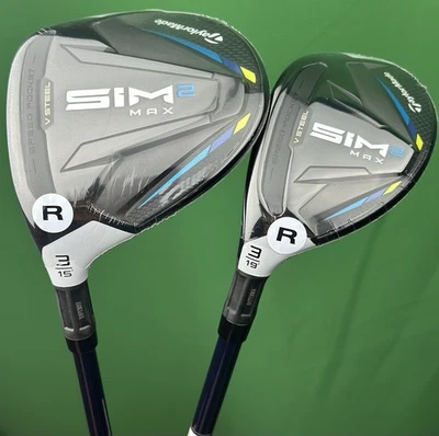 Madera de calle TaylorMade SIM2 Max, juego híbrido mano izquierda 3W-15*, 3H-19* regular izquierda Foto 1 de 4