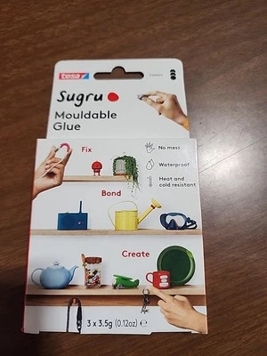 Sugru Tesa All Purpose Moldable Glue Waterproof Black 3x 3.5g Sealed Bx - Image 1 of 2