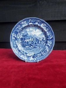 Antique Blue & White pearlware plate, Cashiobury Herts pattern, Enoch Wood, 19C - Picture 1 of 14