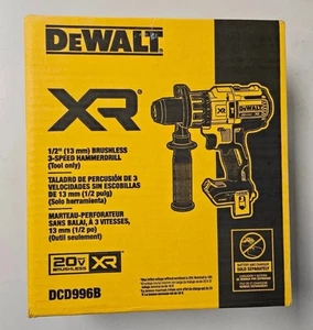 DeWALT DCD996B 20V XR Brushless Cordless 1/2" Hammer Drill 3-Speed Bare Tool - Picture 1 of 3