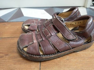 Kinder Jungen Angelus Braun Leder Fischer Sandalen Größe EU 26 UK 8,5 - Bild 1 von 4
