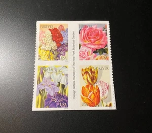 U.S. Scott #5046-5049 Botanical Art 2016 49¢ S/A Booklet Stamps Pane of 4 MNH - Picture 1 of 2