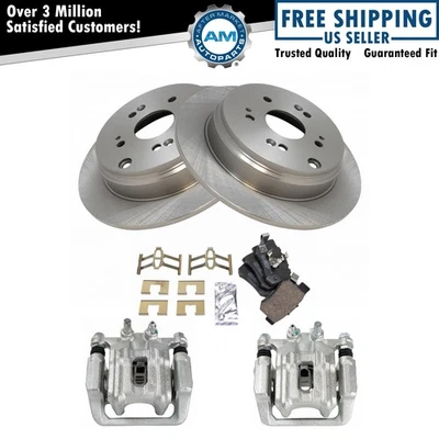 Rear Brake Calipers Ceramic Pads & Rotors Fits 2005-2006 Honda CR-V - Image 1 of 4