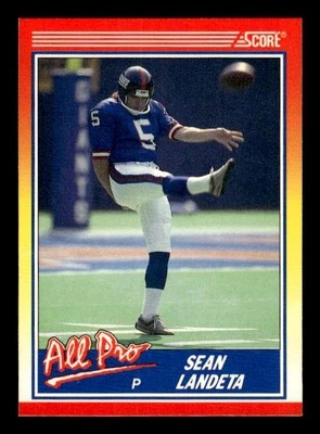 1990 Score #578 Sean Landeta New York Giants - Image 1 of 2