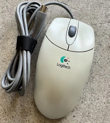 Vtg Logitech Scroll Wheel PS/2 Mouse Model: M-C48 P/N: #811375 - Image 1 of 4