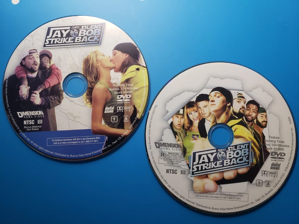 --DISCS ONLY-- Jay and Silent Bob Strike Back (DVD, 2001) Film & Bonus Disc - Image 1 of 1