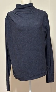 Lululemon Mujer Azul Cuello Alto Manga Larga Ligero Talla 10 Bolsillo Lateral - Imagen 1 de 7