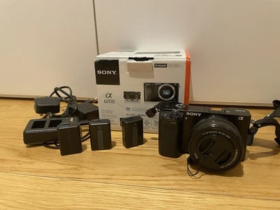 Sony Alpha A6000 Digital Camera 24.3MP Black + 16-50mm Lens + Extra Batteries - Image 1 of 4