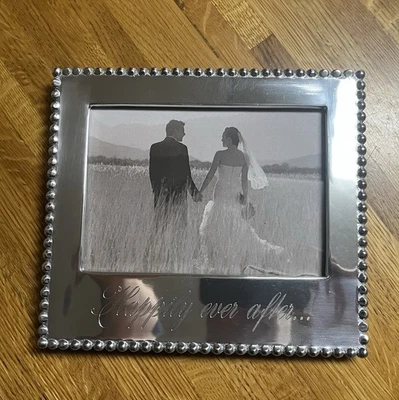 Mariposa 5x7 Silver Frame Happily Ever After Picture Frame - Image 1 of 4