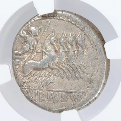 C. Vib. C.f. Pansa AR Denarius Roman Republic Silver Coin 90 BC NGC VF - Image 1 of 4
