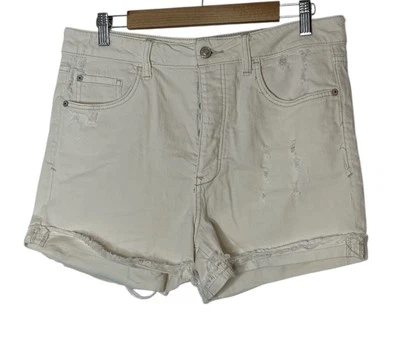Pantalones Cortos de Jean Anthropologie Pilcro Para Mujer Talla 31 Beige Playa Vacaciones Verano Foto 1 de 4
