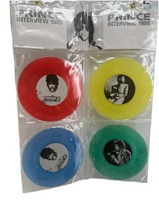 RARE PRINCE PICTURE DISC COLOR VINYLS SET IN WALL HANGING -INTERVIEWS 1986 - Picture 1 of 14