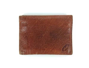 PORTAFOGLIO VINTAGE CREATIONS VALENTINO IN PELLE MARRONE  USATO  13×9,5 CM - Foto 1 di 10