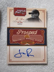 Tarjeta firmada por Joe Ross de los Padres de San Diego 2011 Playoff Prime Cuts #/299 cantidad automática - Imagen 1 de 1