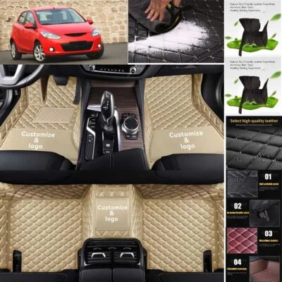 For Mazda2 Car Floor Mats Custom Waterproof Luxury Carpets Auto Liner Foto 1 de 4