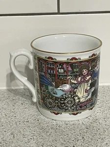 ROYAL WORCESTER BIRTHDAY MUG MONDAY'S CHILD FAIR OF FACE 1990 SUE SCULLARD - Afbeelding 1 van 8