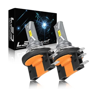 QUAYUB H15 LED Headlight Bulbs High Low Beam DRL 6000K Brighter White Lamp 2x - Picture 1 of 14