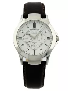 D&G Dolce & Gabbana Unisex DW0536 TEXAS  Multifunction Brown Leather Strap Watch - Picture 1 of 17