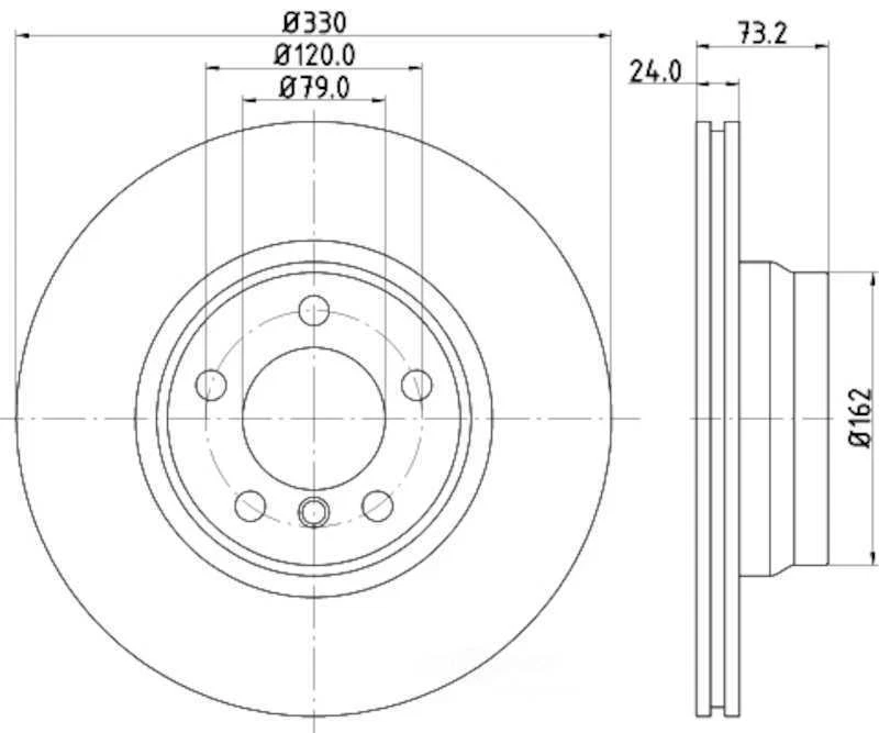 Hella Pagid - Alto carbono y totalmente recubierto para BMW 328i 228i 328i xDr 2012-2018 Foto 1 de 1