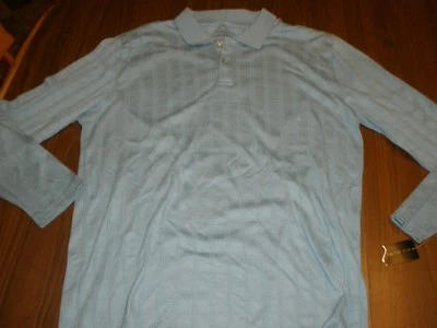 NUEVO Polo informal de manga larga Via Europa para hombre XL verde 2 botones (18) Foto 1 de 4