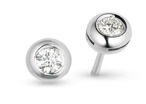 Orecchini in oro bianco 18Kt con diamanti naturali B-ORC010 - Bild 1 von 1