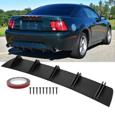 For Ford Mustang 99-04 Rear Diffuser Shark 5 Fins Bumper Lip Splitter Spoiler Foto 1 de 4